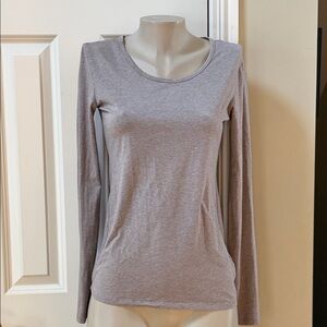 Peruvian connection Heather taupe top, med
